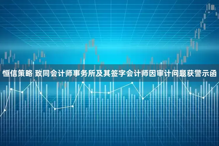恒信策略 致同会计师事务所及其签字会计师因审计问题获警示函