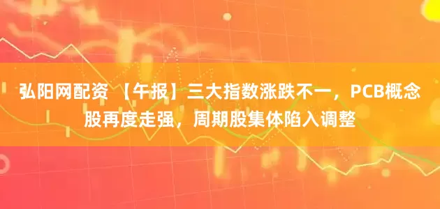 弘阳网配资 【午报】三大指数涨跌不一，PCB概念股再度走强，周期股集体陷入调整