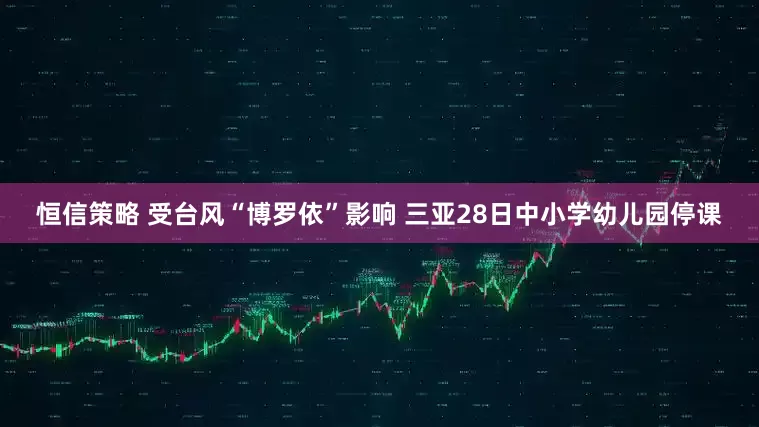 恒信策略 受台风“博罗依”影响 三亚28日中小学幼儿园停课